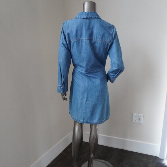 Veronica Beard Briggs Wrap Dress in Iceberg Blue Denim Size 12 New Tag - Picture 6 of 9